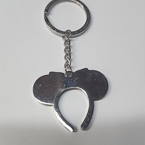 Disney Mickey / Minnie Mouse EARS Gold Glitter Bow Keychain - Picture 4 of 5